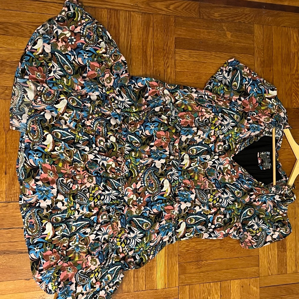 Anthropolgie Floral dress with ruffels